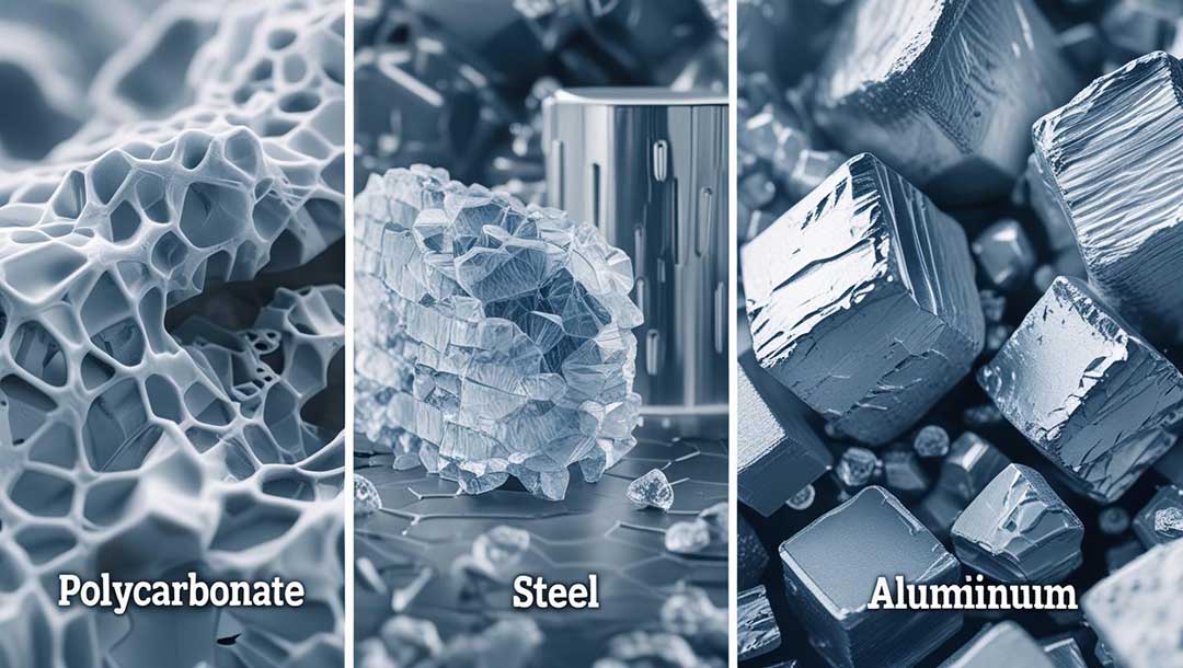 What is stronger for security Steel Aluminium or polycarbonate